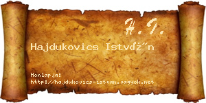 Hajdukovics István névjegykártya